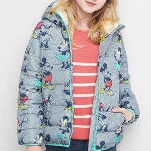Disney GAP Kids Mickey & Minnie Mouse Sherpa Puffer Jacket